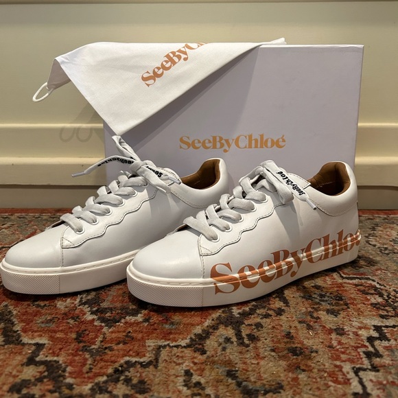 New, See By Chloe Essie Logo Sneakers size 38 - Picture 1 of 4